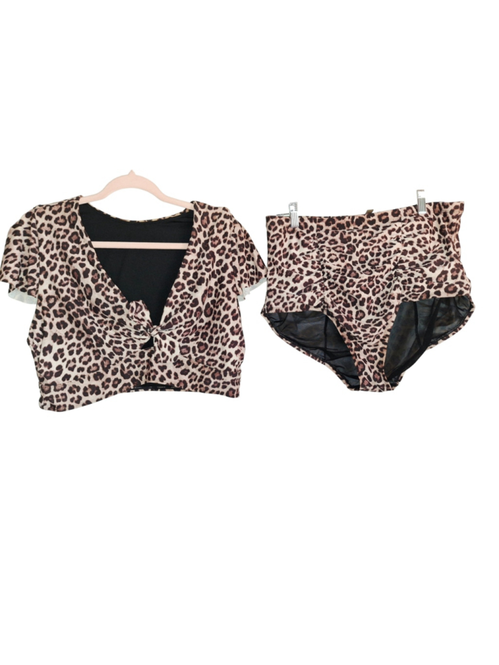 Torrid Plus Size 2X Leopard Print Bikini Swimsuit Set beachwear resortcore - Picture 4 of 8